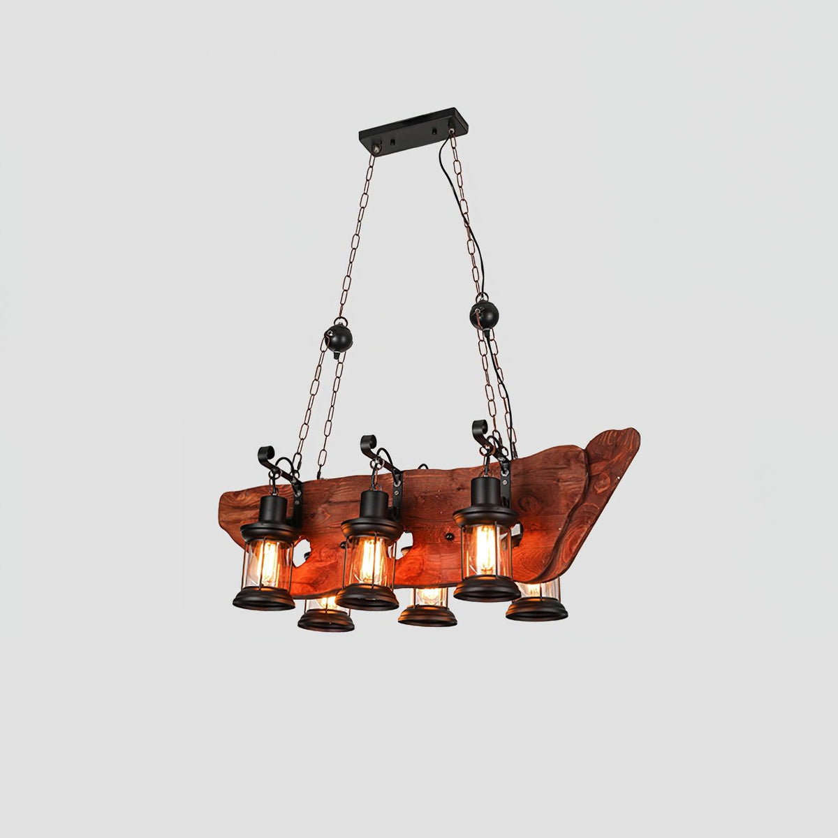 Aurzorir Vintage houten kroonluchter