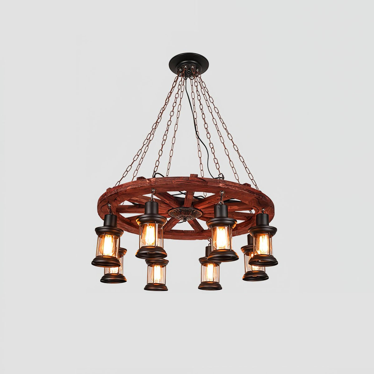 Aurzorir Vintage houten kroonluchter