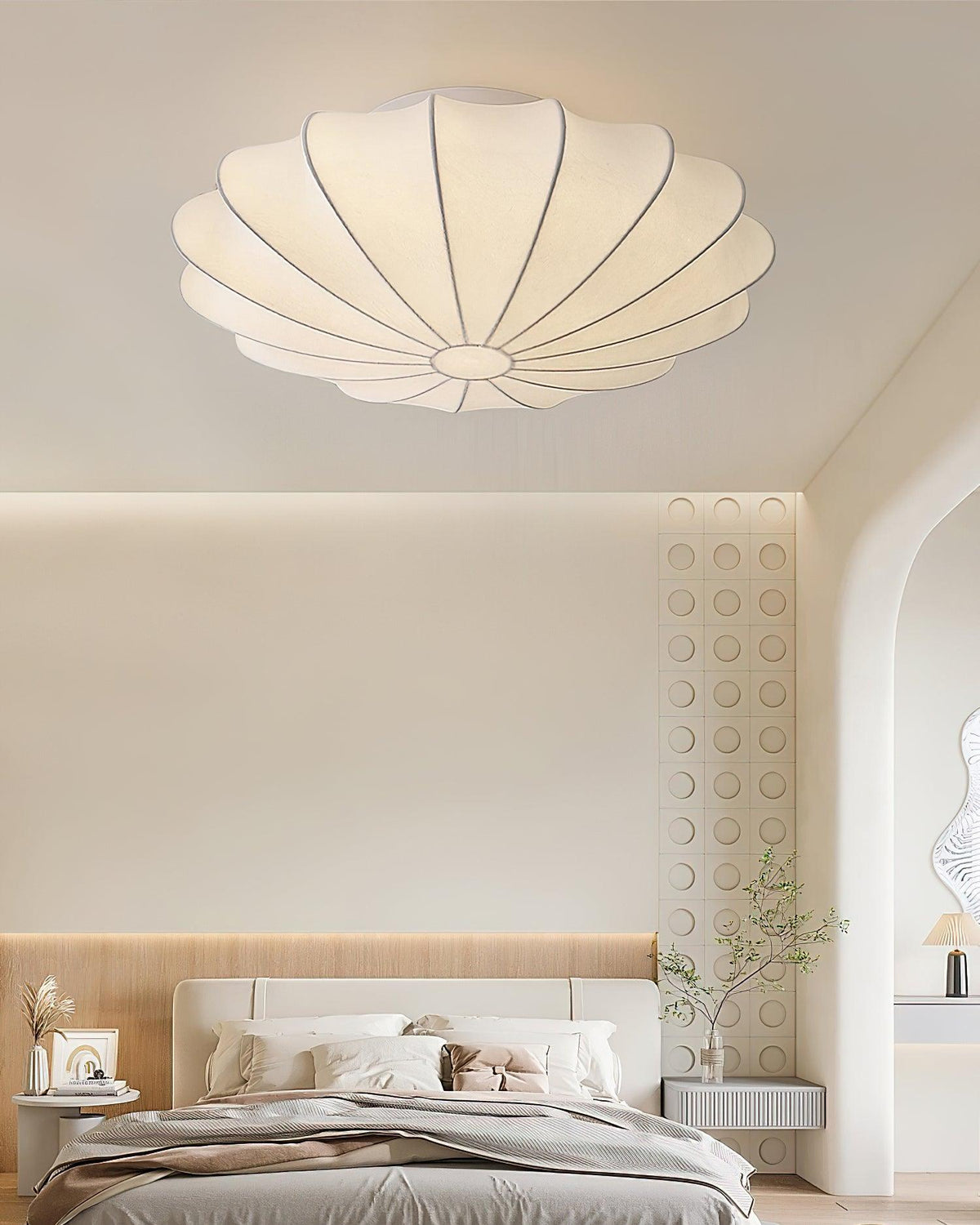 Miriveria plafondlamp stofkap sculpturale elegante