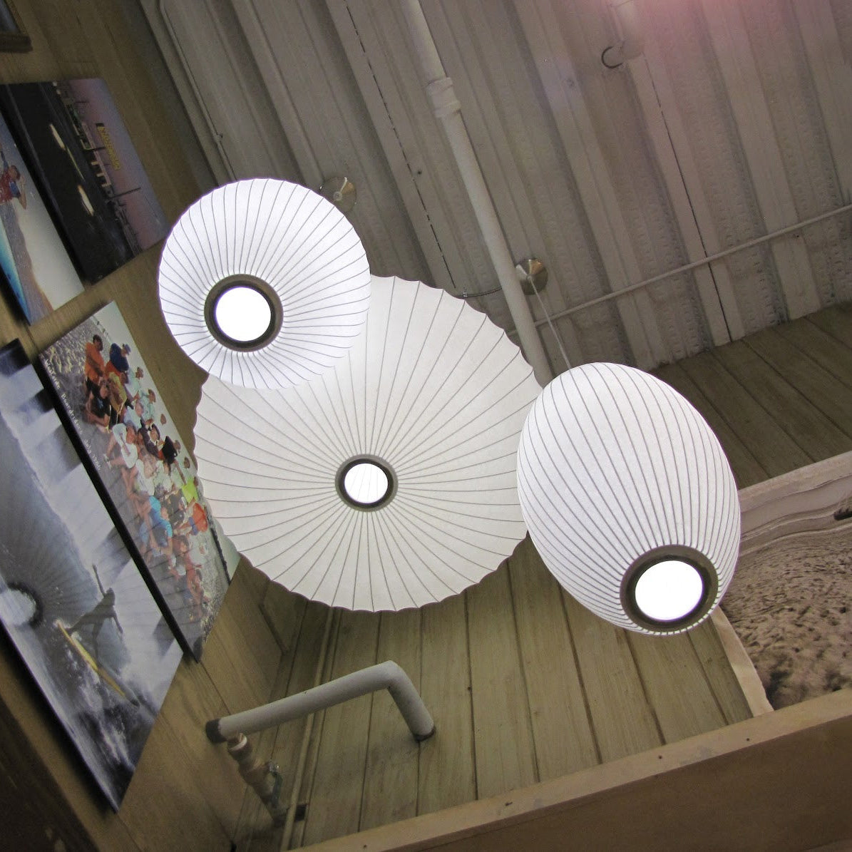 Bis hanglamp van zijde en staal