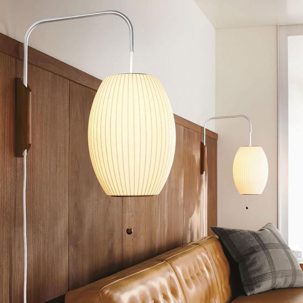 Aldinira wandlamp walnoot bal