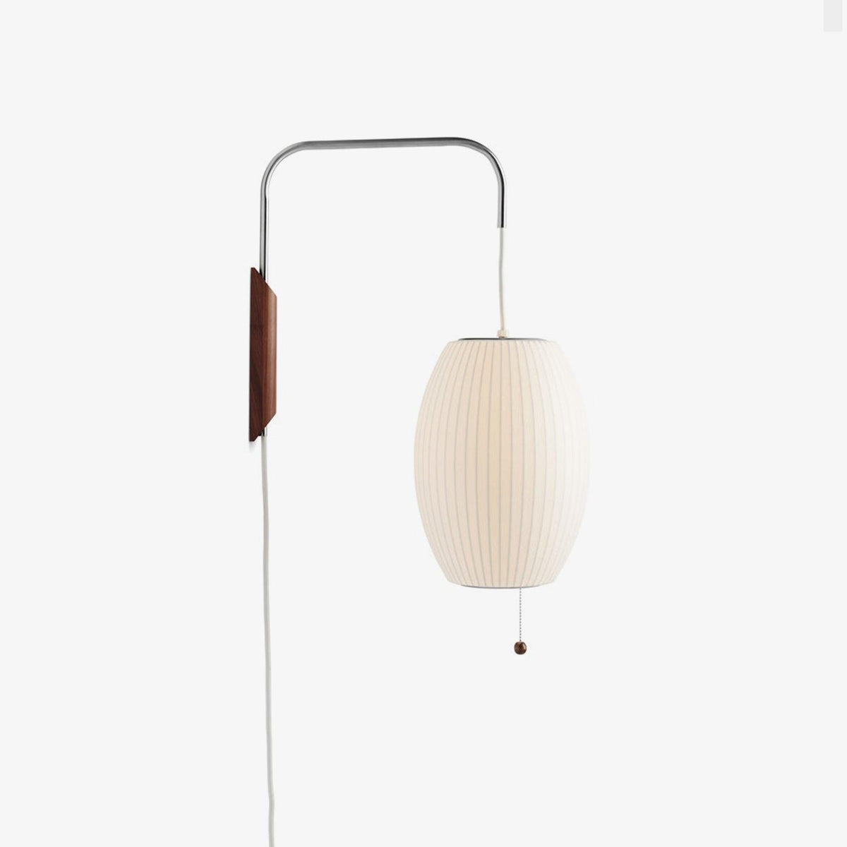 Aldinira wandlamp walnoot bal