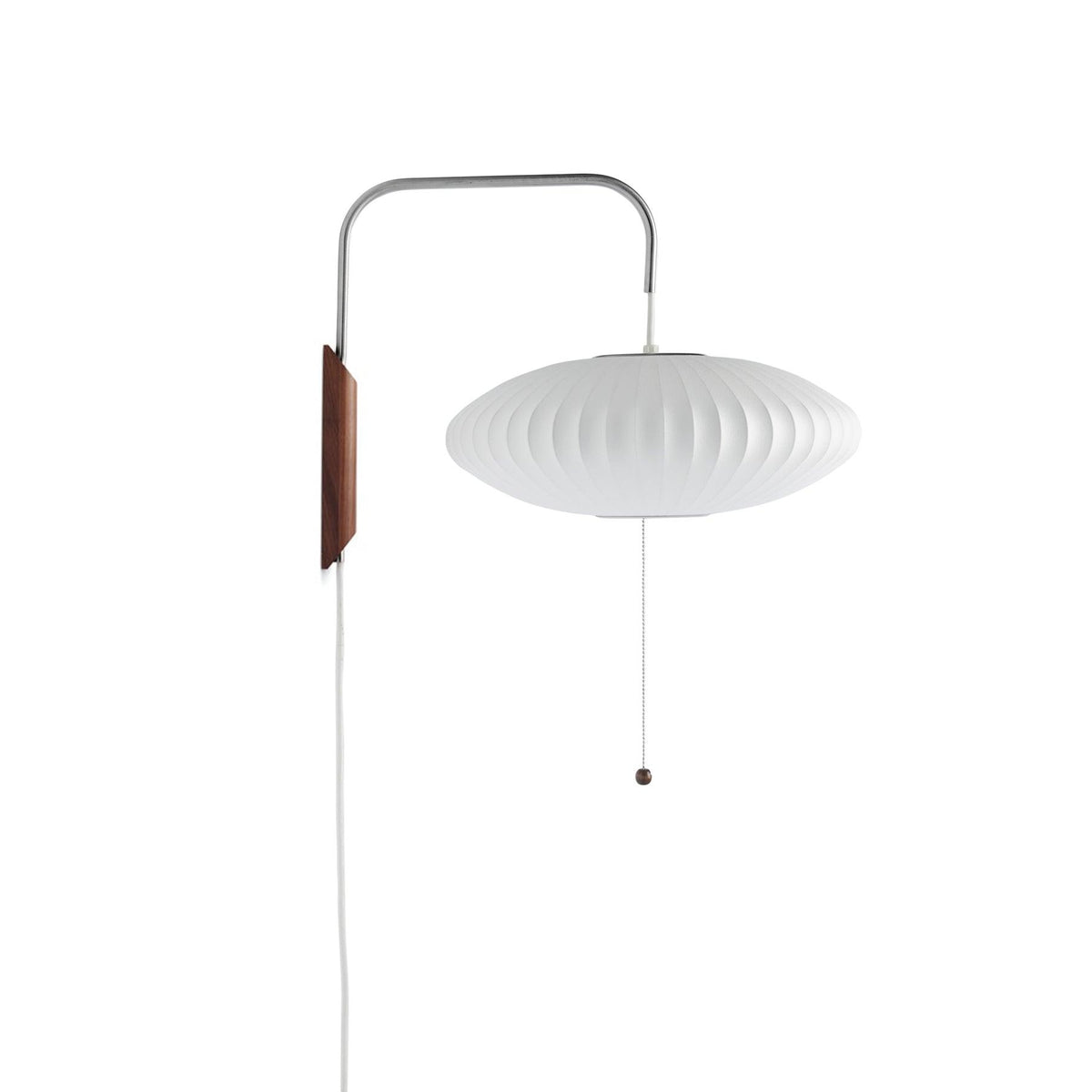 Aldinira wandlamp walnoot bal