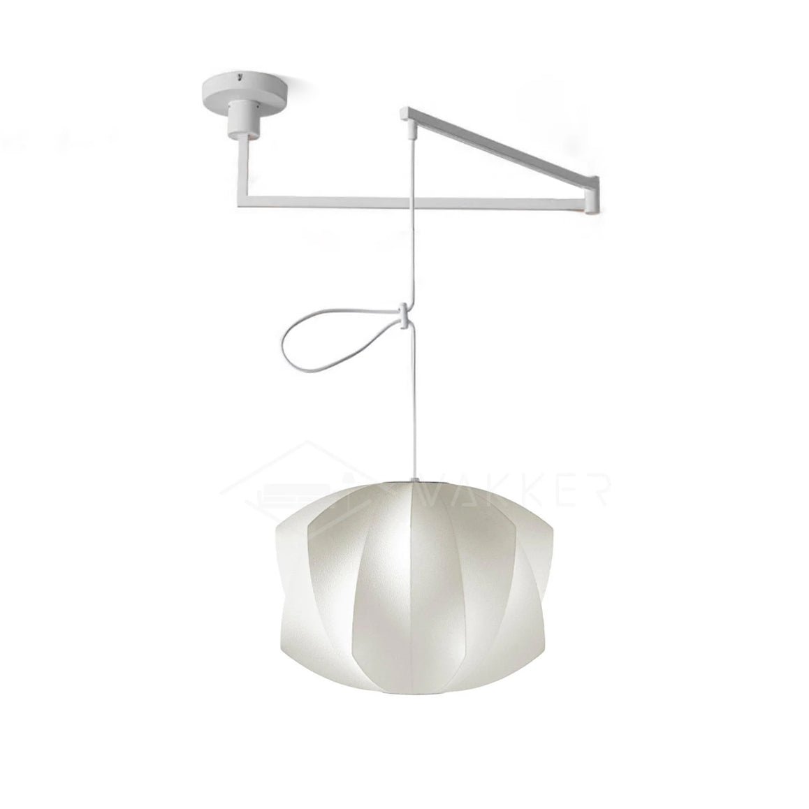 Bis hanglamp van zijde en staal