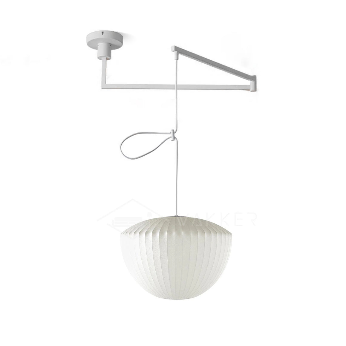 Bis hanglamp van zijde en staal