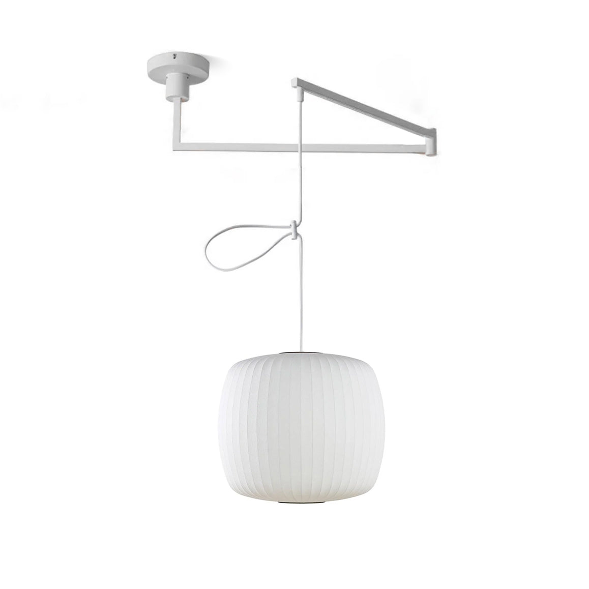 Bis hanglamp van zijde en staal