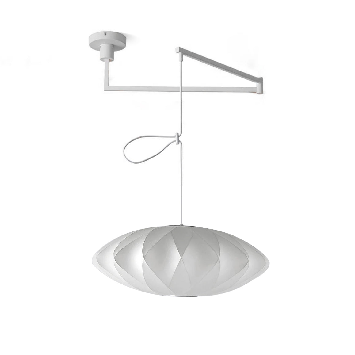 Bis hanglamp van zijde en staal