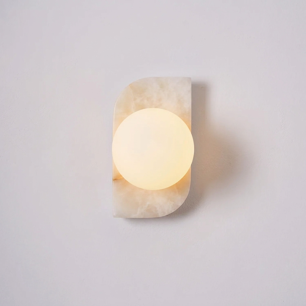 Onyx albasten wandlamp