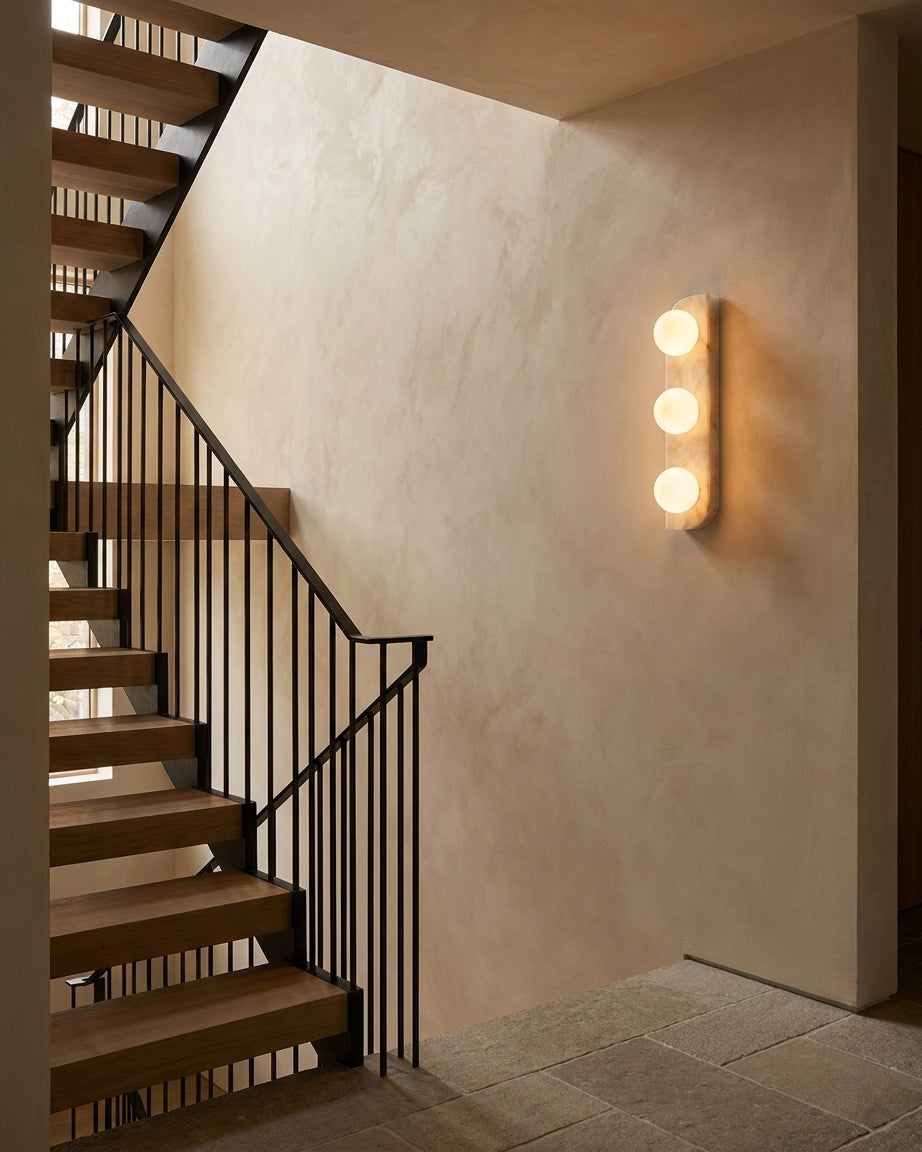 Onyx albasten wandlamp