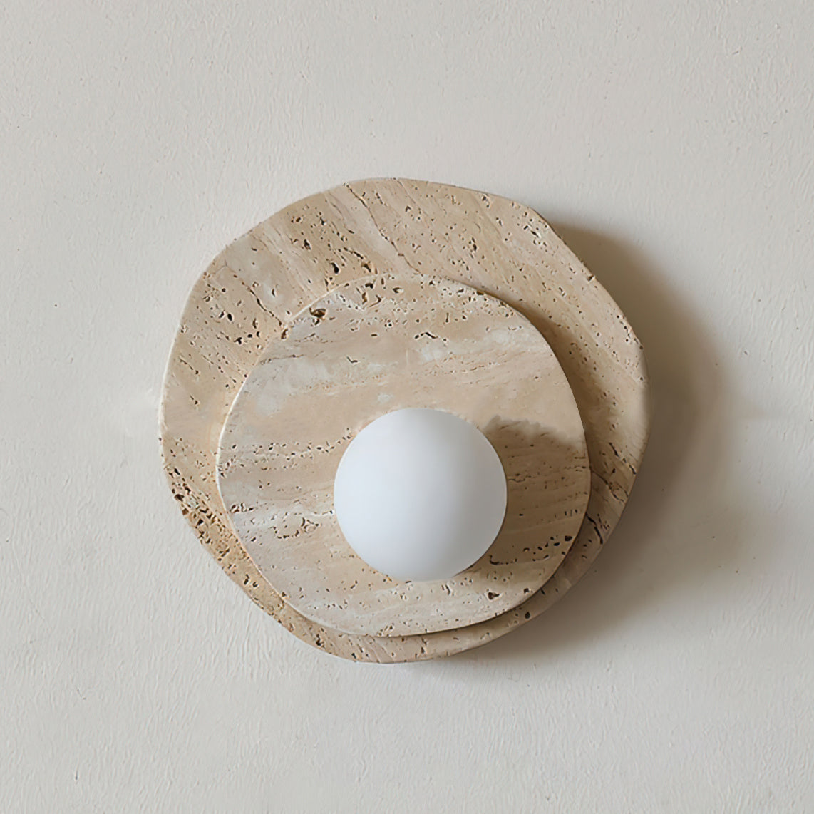 Tavinielle wandlamp travertin Layered Wabi-sabi Esthetiek
