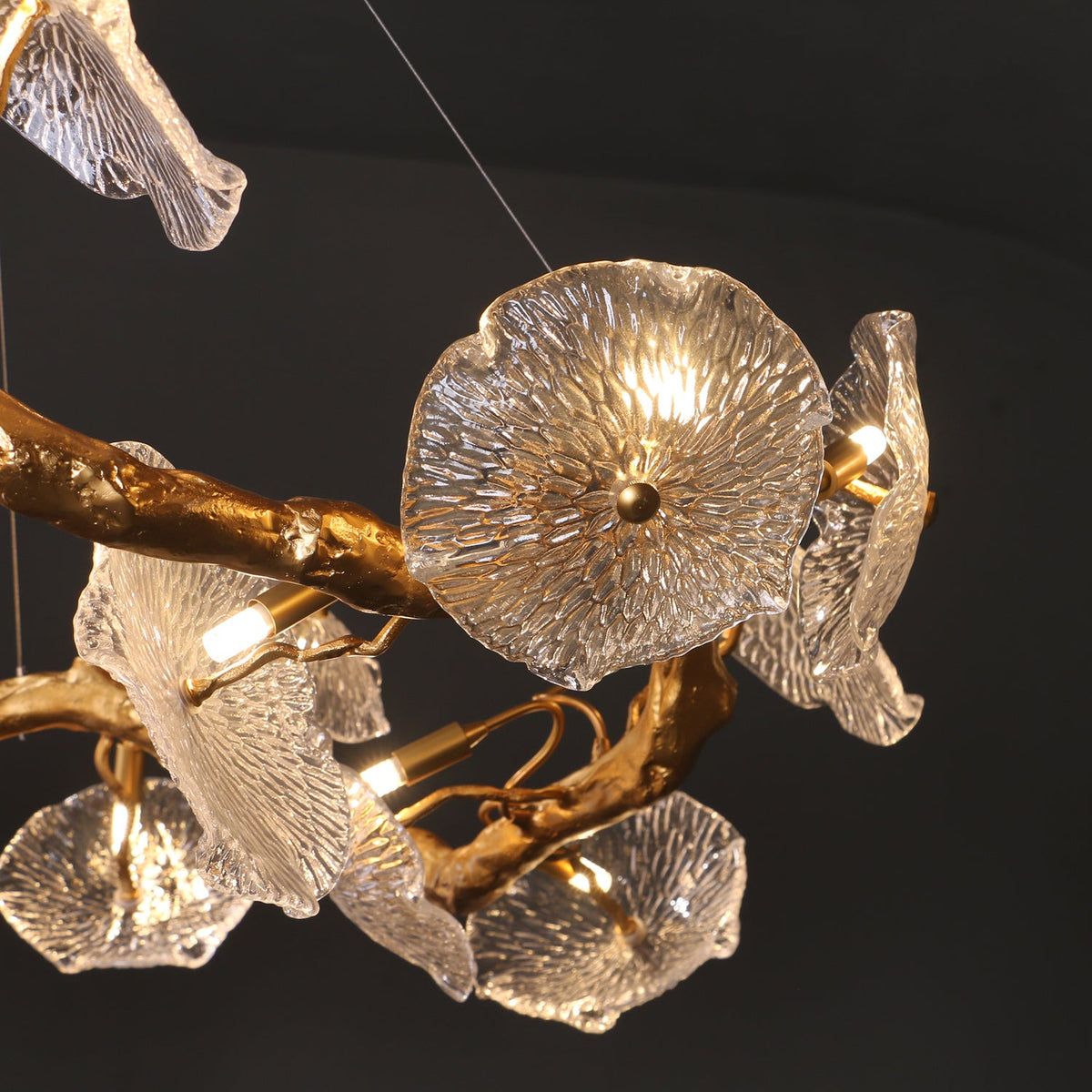 Avenhurst lotus glazen kroonluchter