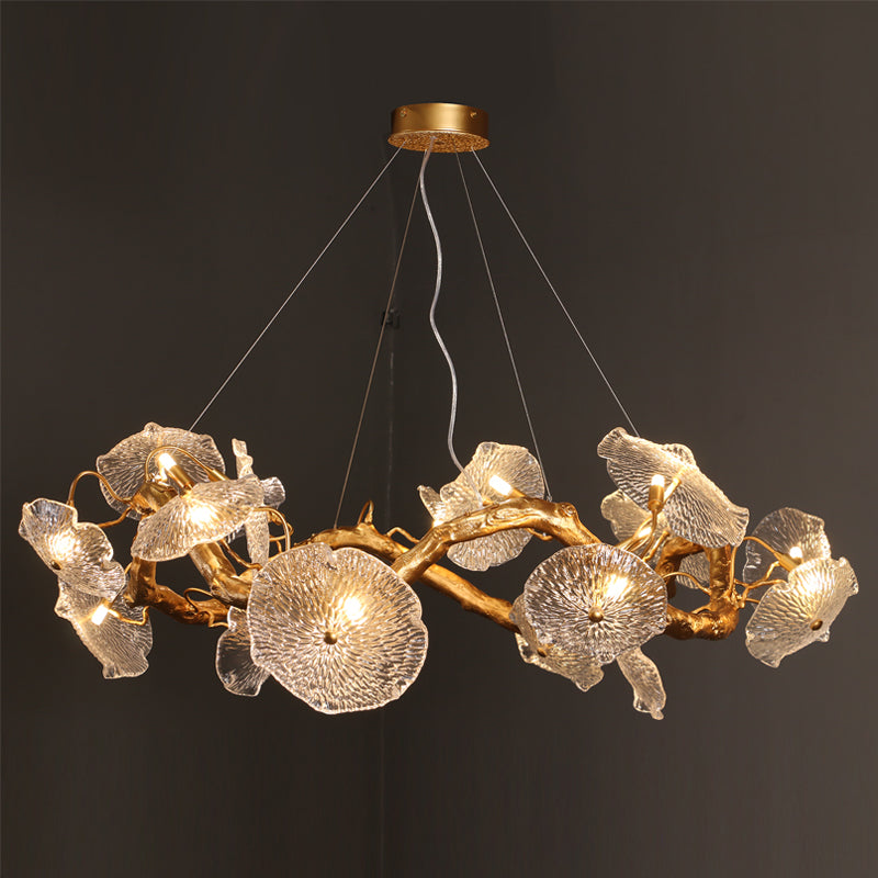 Avenhurst lotus glazen kroonluchter