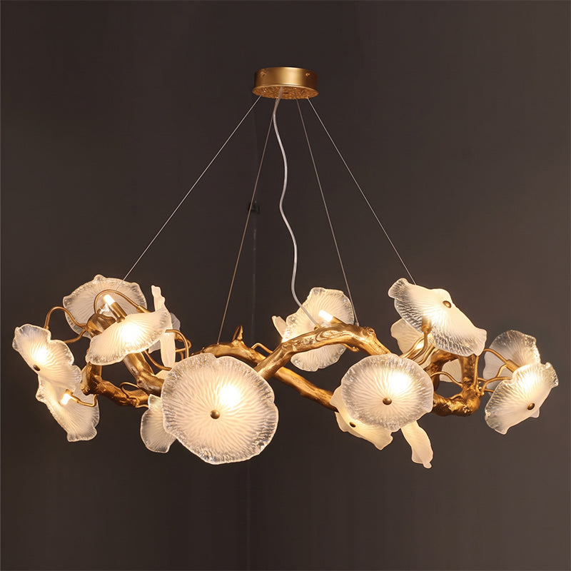 Avenhurst lotus glazen kroonluchter