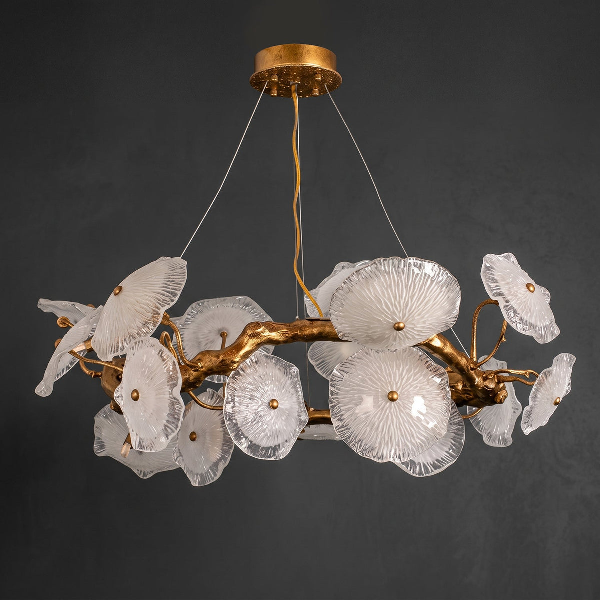 Avenhurst lotus glazen kroonluchter