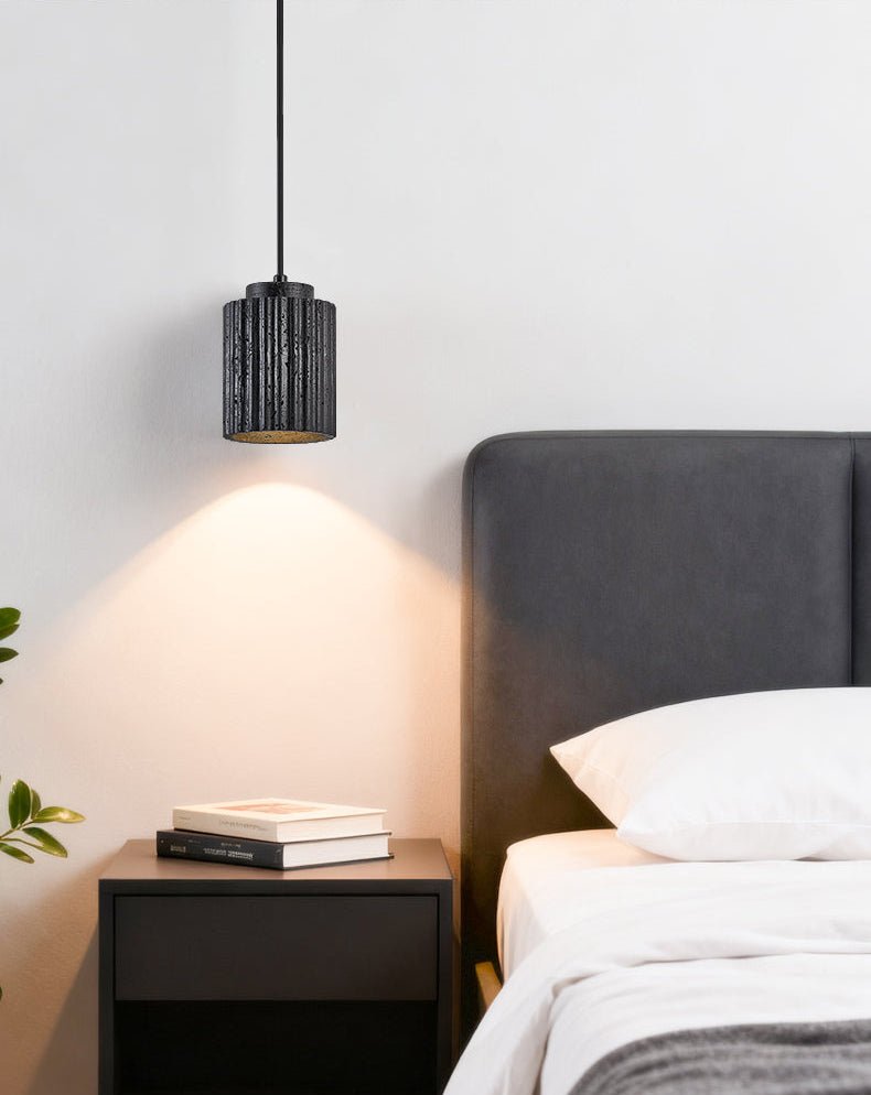 Hirb Ridge Zwart travertin hanglamp
