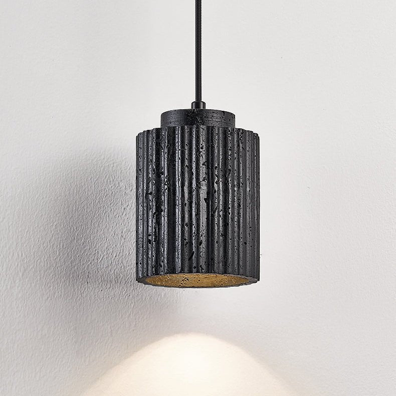 Hirb Ridge Zwart travertin hanglamp