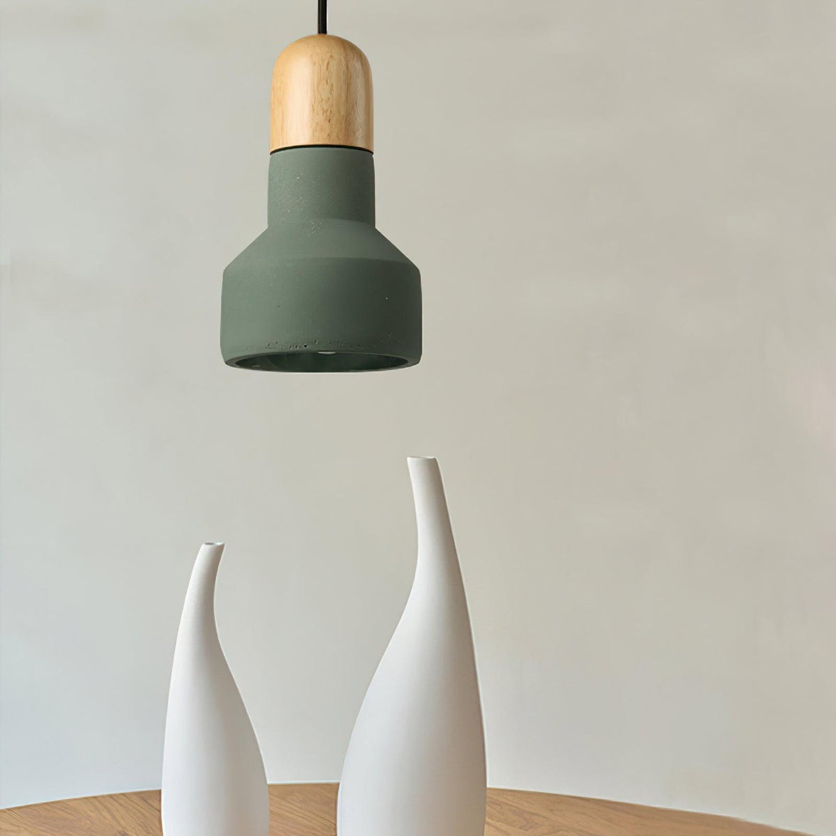 Trio Rustic hout hanglamp Grijs