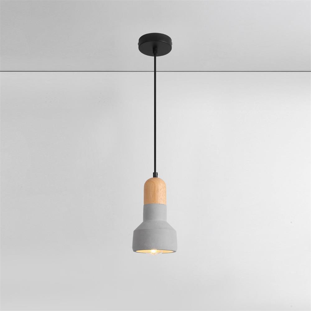 Trio Rustic hout hanglamp Grijs