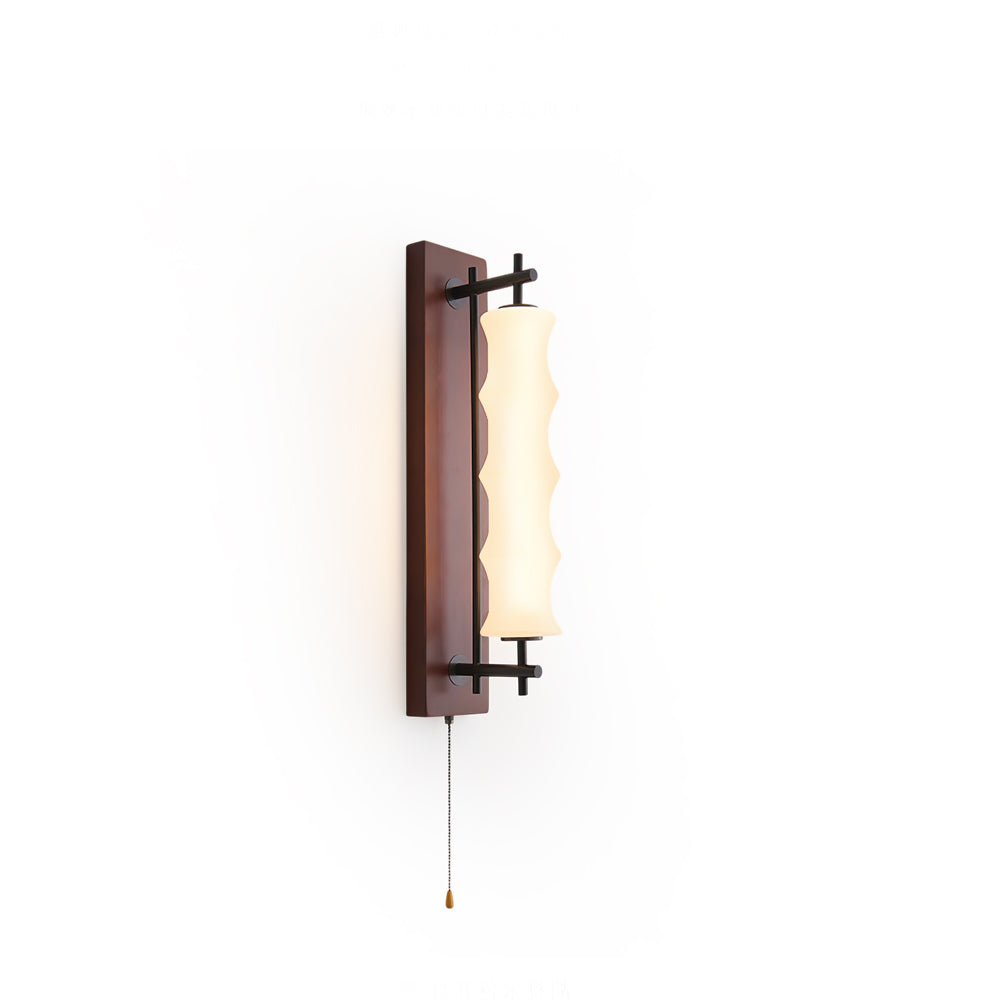 Eireelia wandlamp met golfpatroon in glas