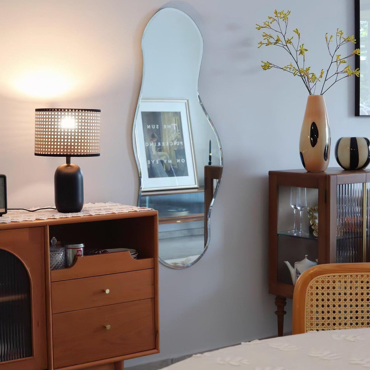 Ravarielle moderne tafellamp van bamboe