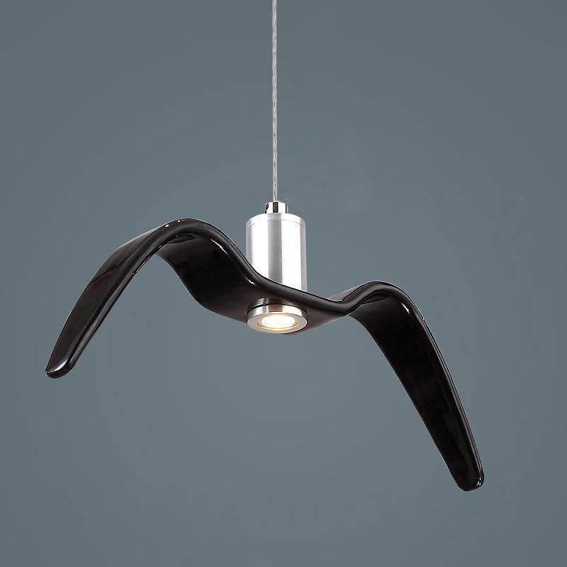 Ivoren hanglamp met vleugels voor woonkamer