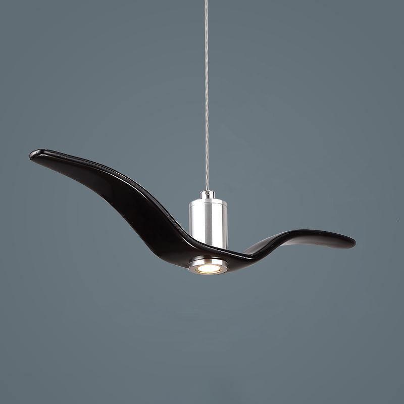 Ivoren hanglamp met vleugels voor woonkamer