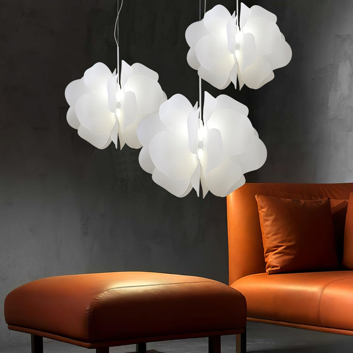 Orelisiella hanglamp plastic bloemmotief