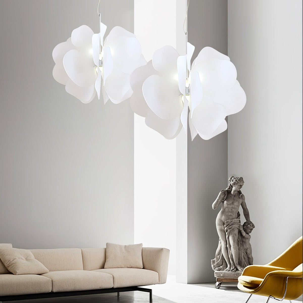 Orelisiella hanglamp plastic bloemmotief