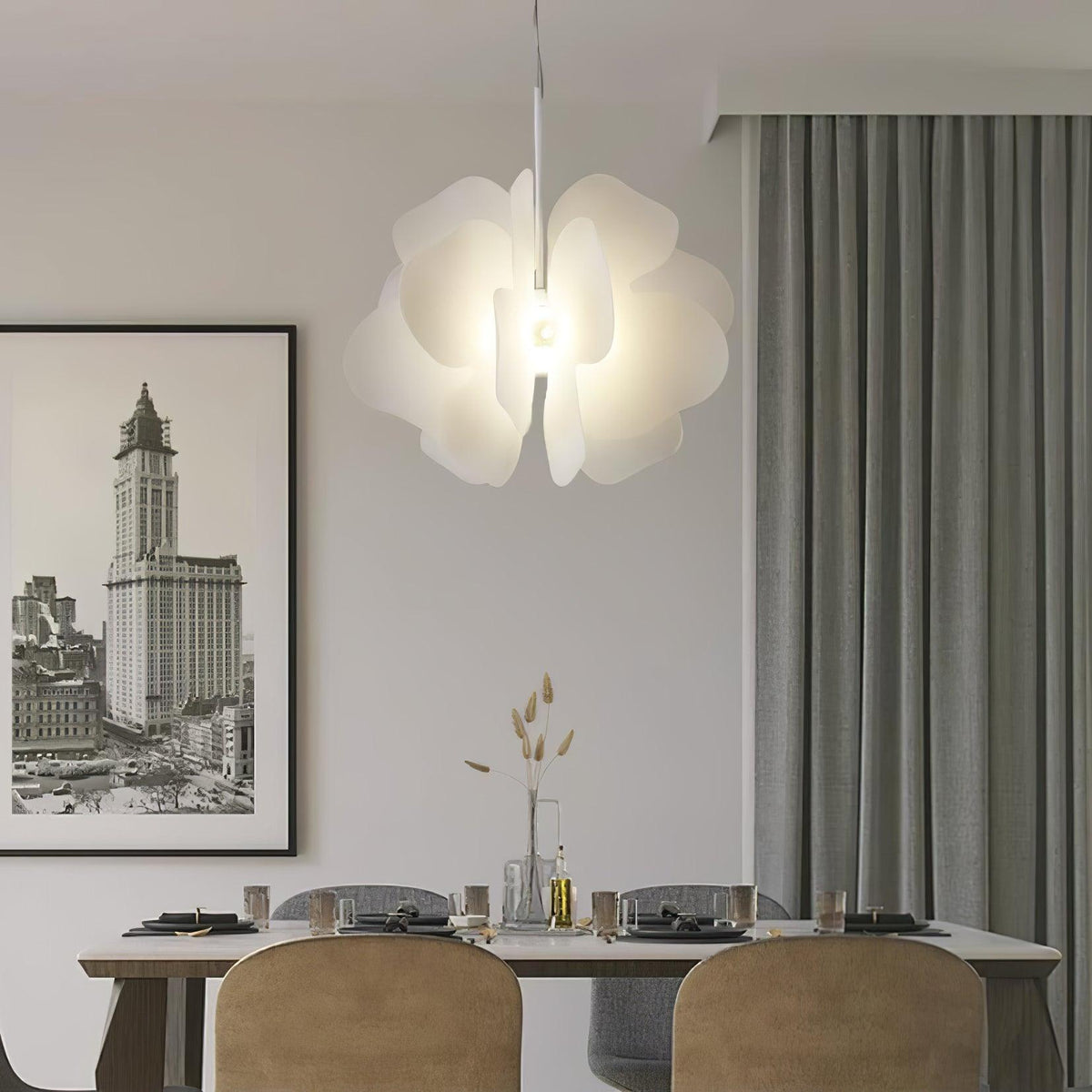 Orelisiella hanglamp plastic bloemmotief