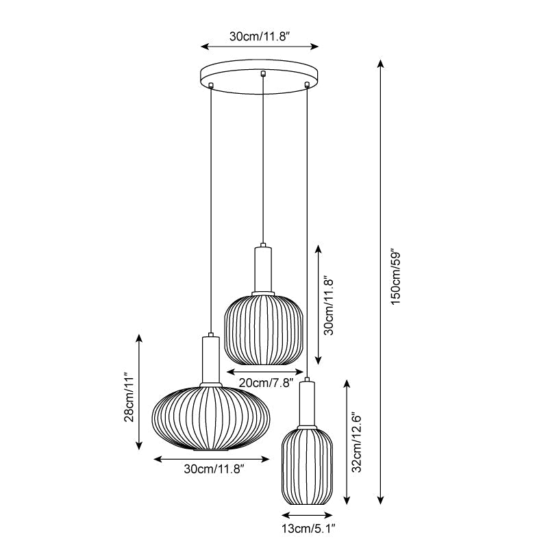 Miralelia Ribbed hanglamp