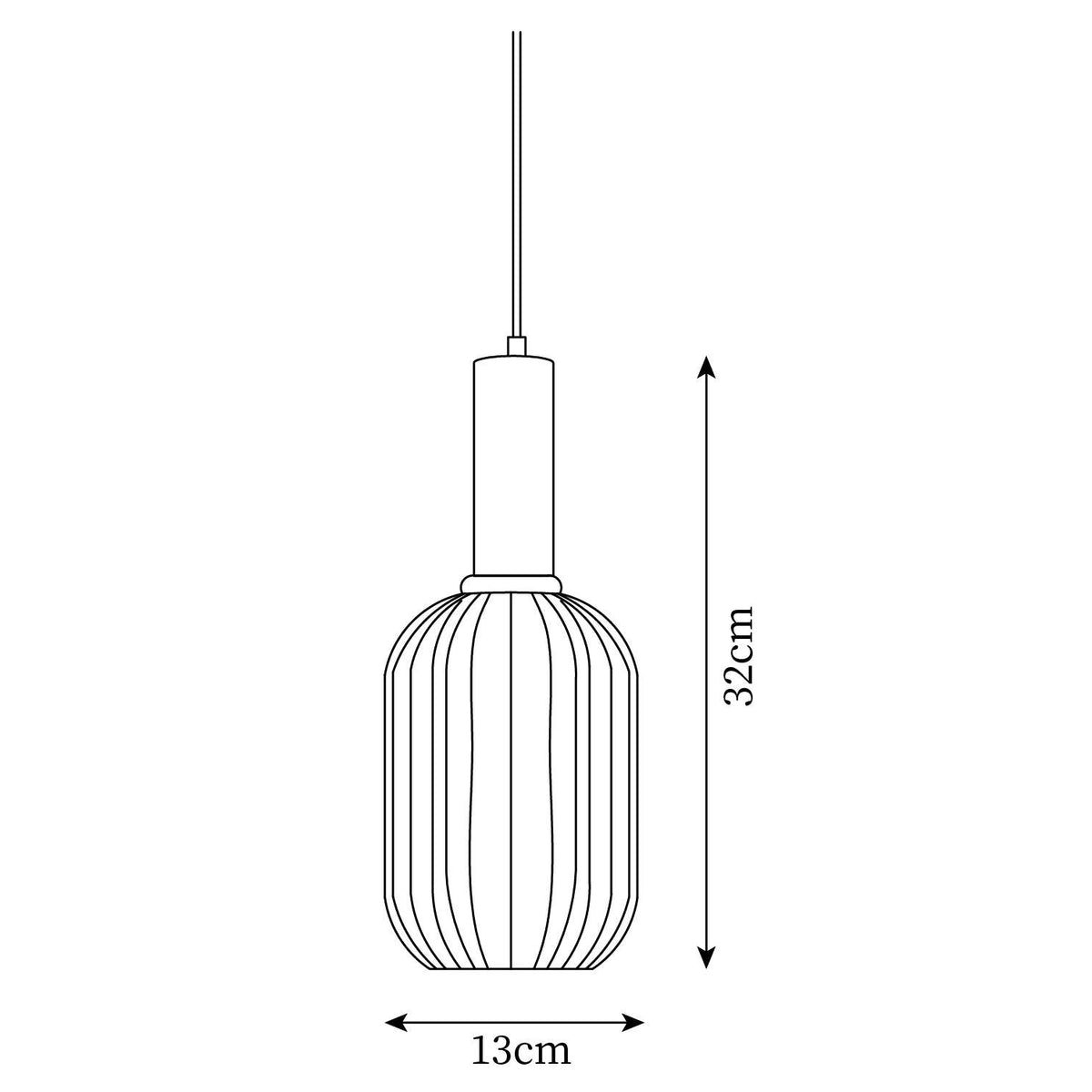 Miralelia Ribbed hanglamp