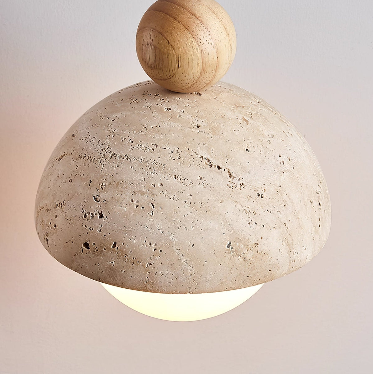 Bexn hanglamp van geel travertin