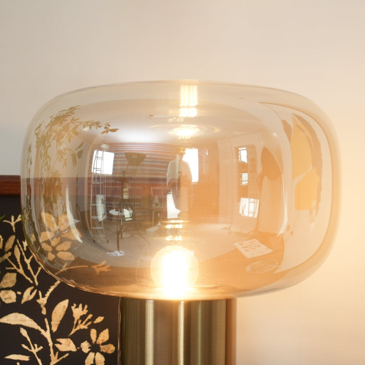 Teloz Industriële tafellamp van glas