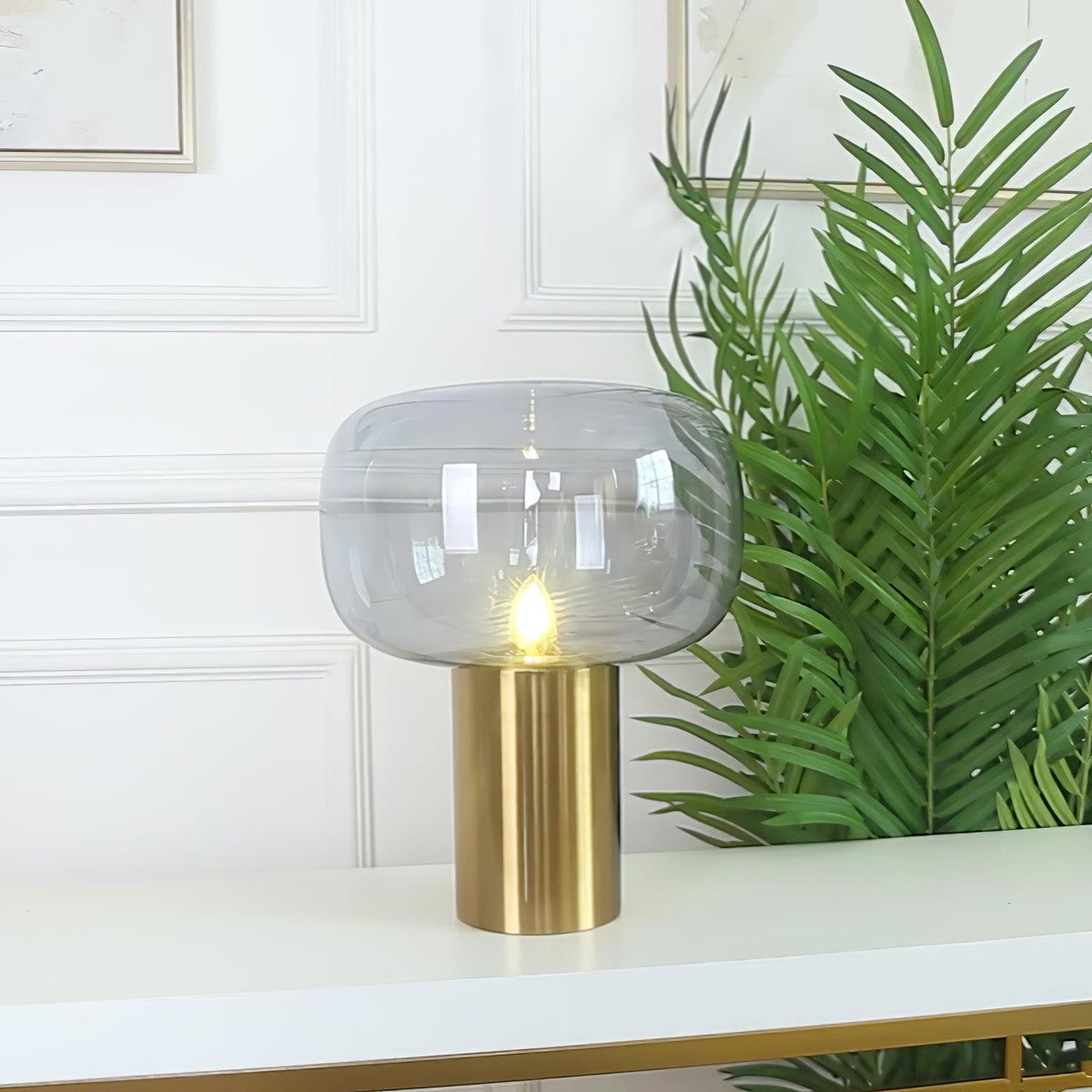 Teloz Industriële tafellamp van glas