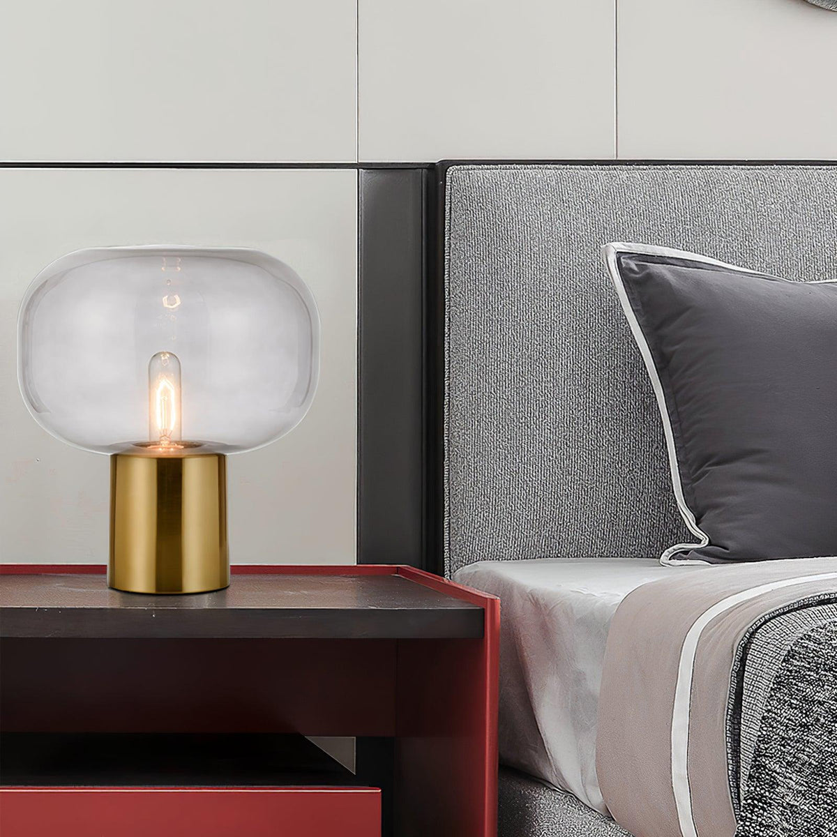 Teloz Industriële tafellamp van glas