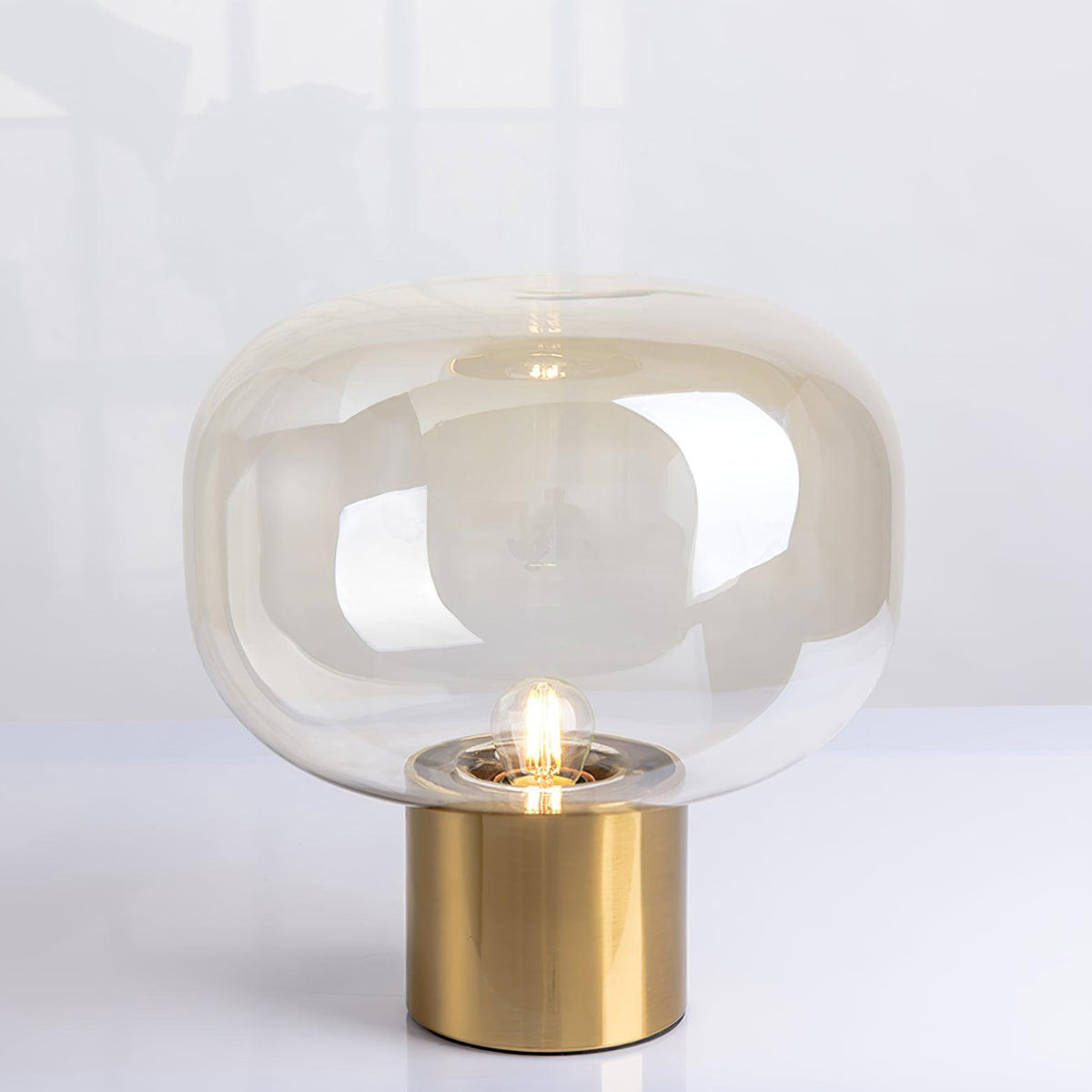 Teloz Industriële tafellamp van glas
