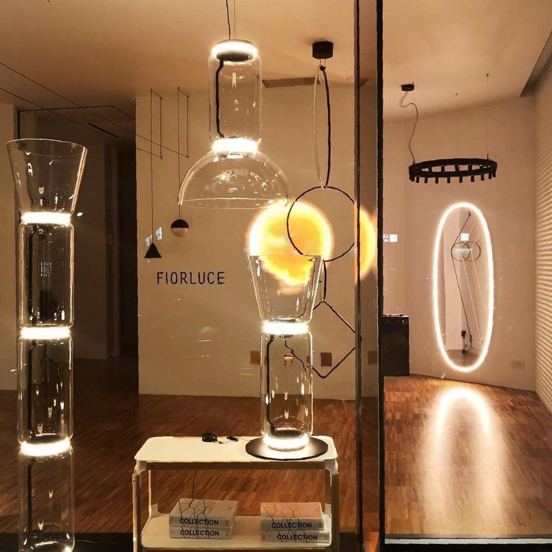 Cyrilys vloerlamp bamboe glas