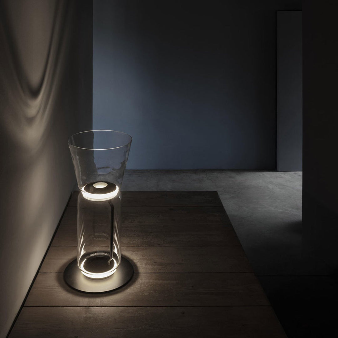 Cyrilys vloerlamp bamboe glas