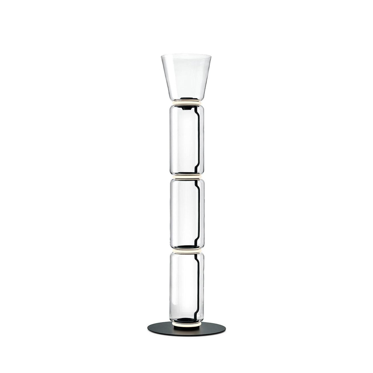 Cyrilys vloerlamp bamboe glas