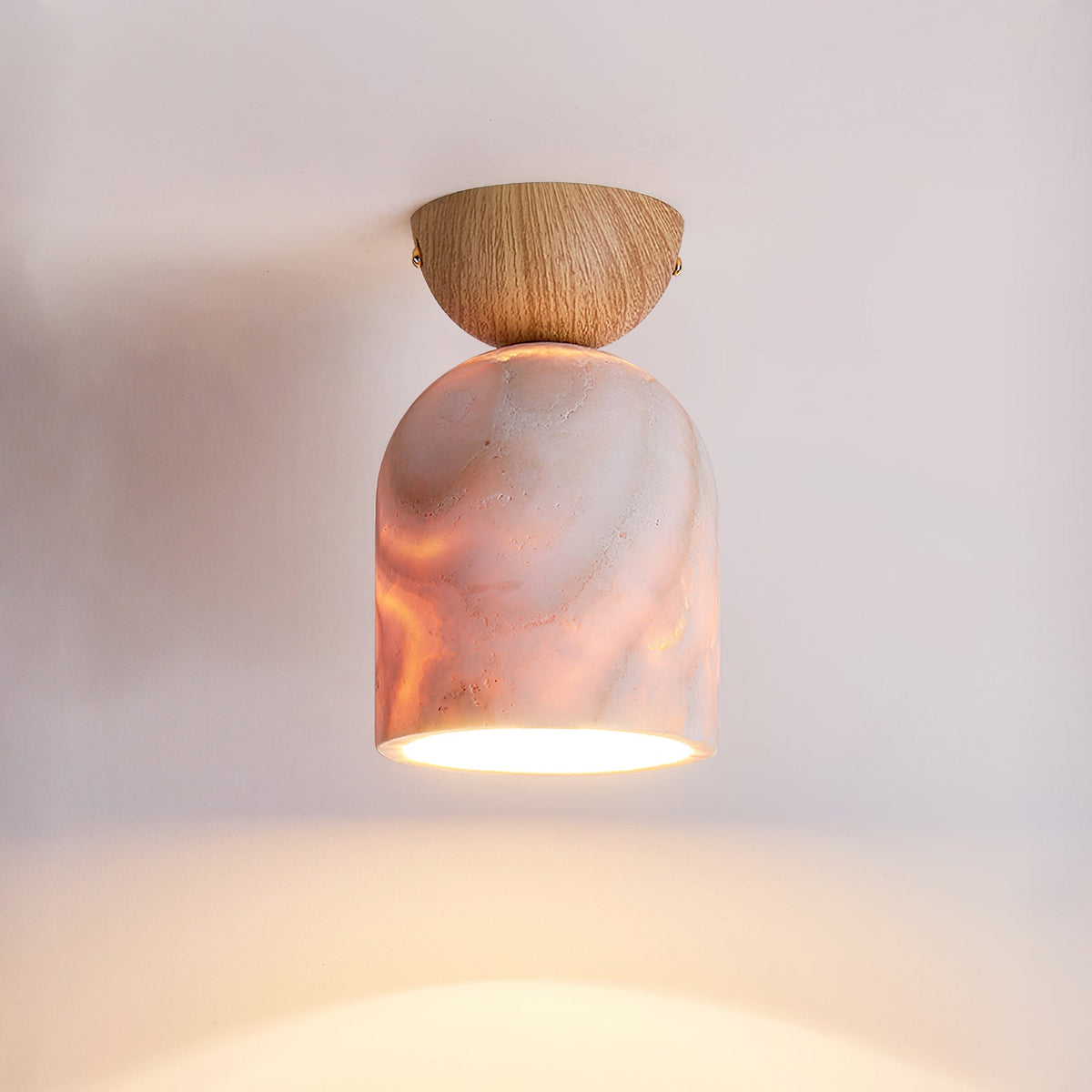 Linora travertin plafondlamp