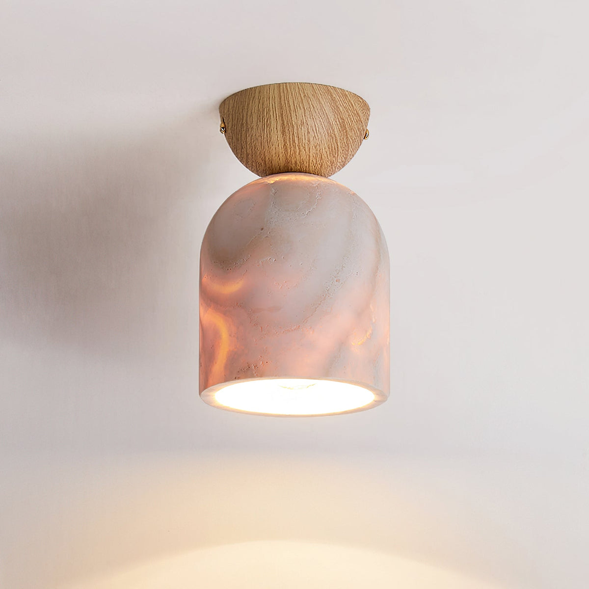 Linora travertin plafondlamp