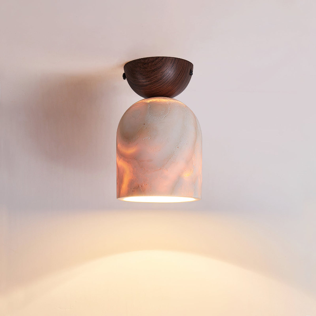 Linora travertin plafondlamp