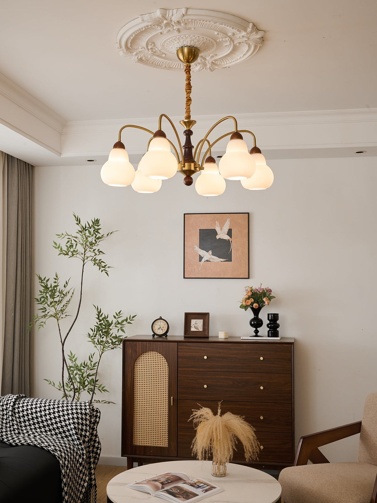 Novelle Traditionele Elegantie Vintage Hout Kroonluchter