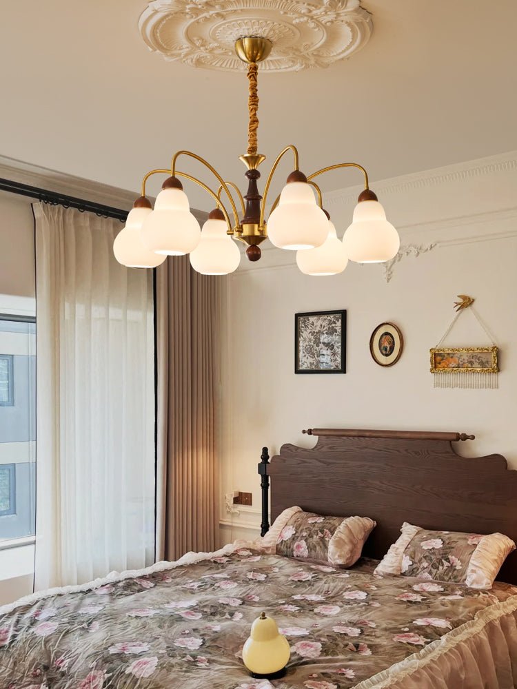 Novelle Traditionele Elegantie Vintage Hout Kroonluchter