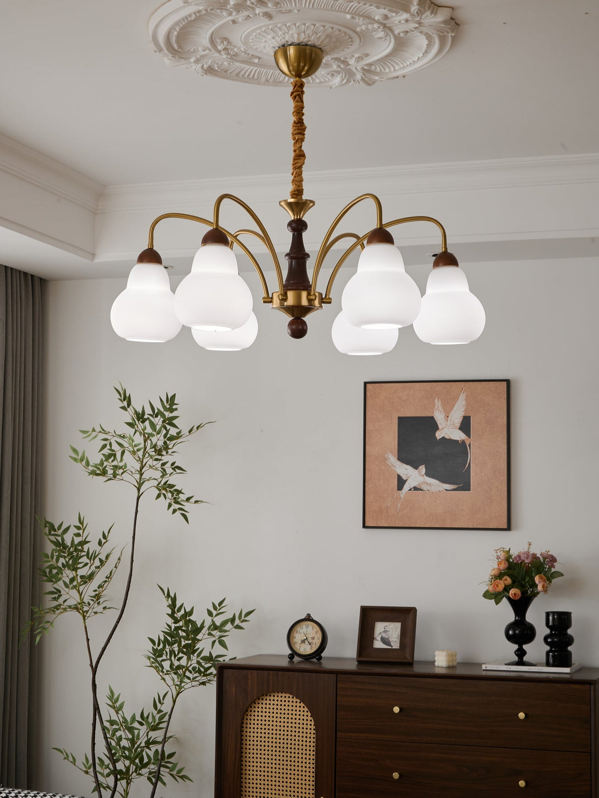 Novelle Traditionele Elegantie Vintage Hout Kroonluchter