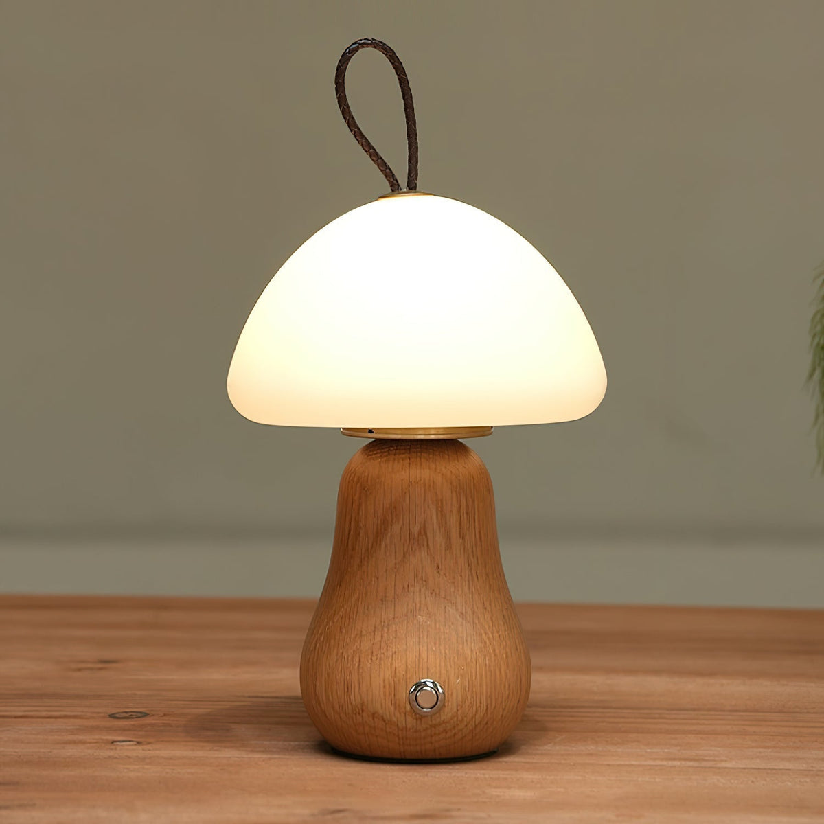 Renerina tafellamp houtkleur