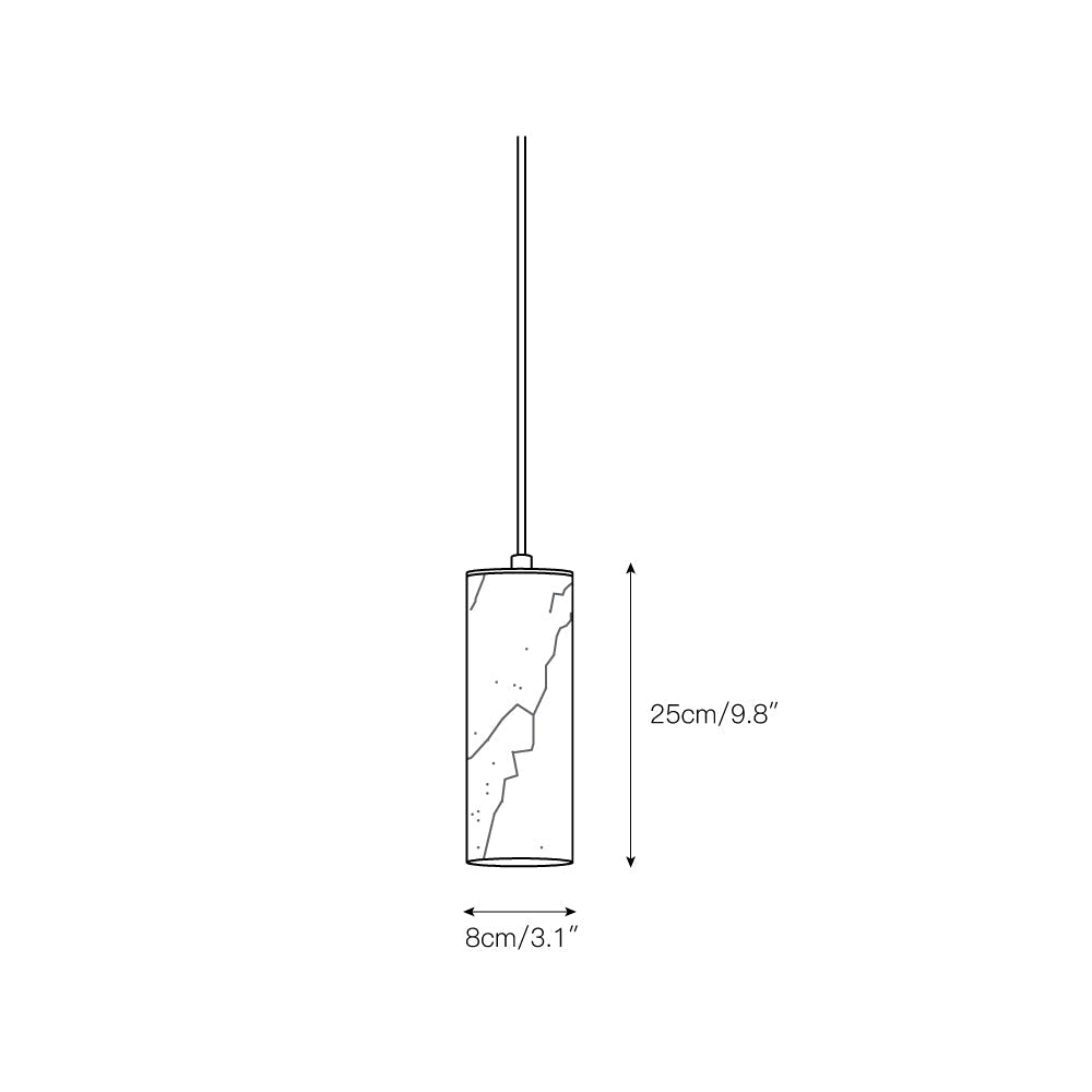 Lyvina verticale hanglamp van albast