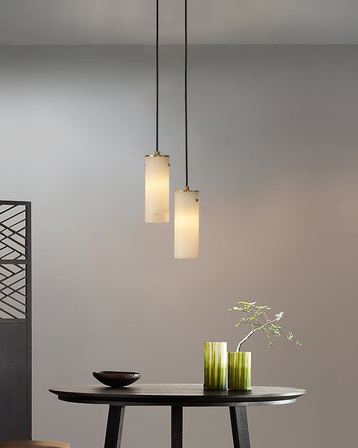Lyvina verticale hanglamp van albast