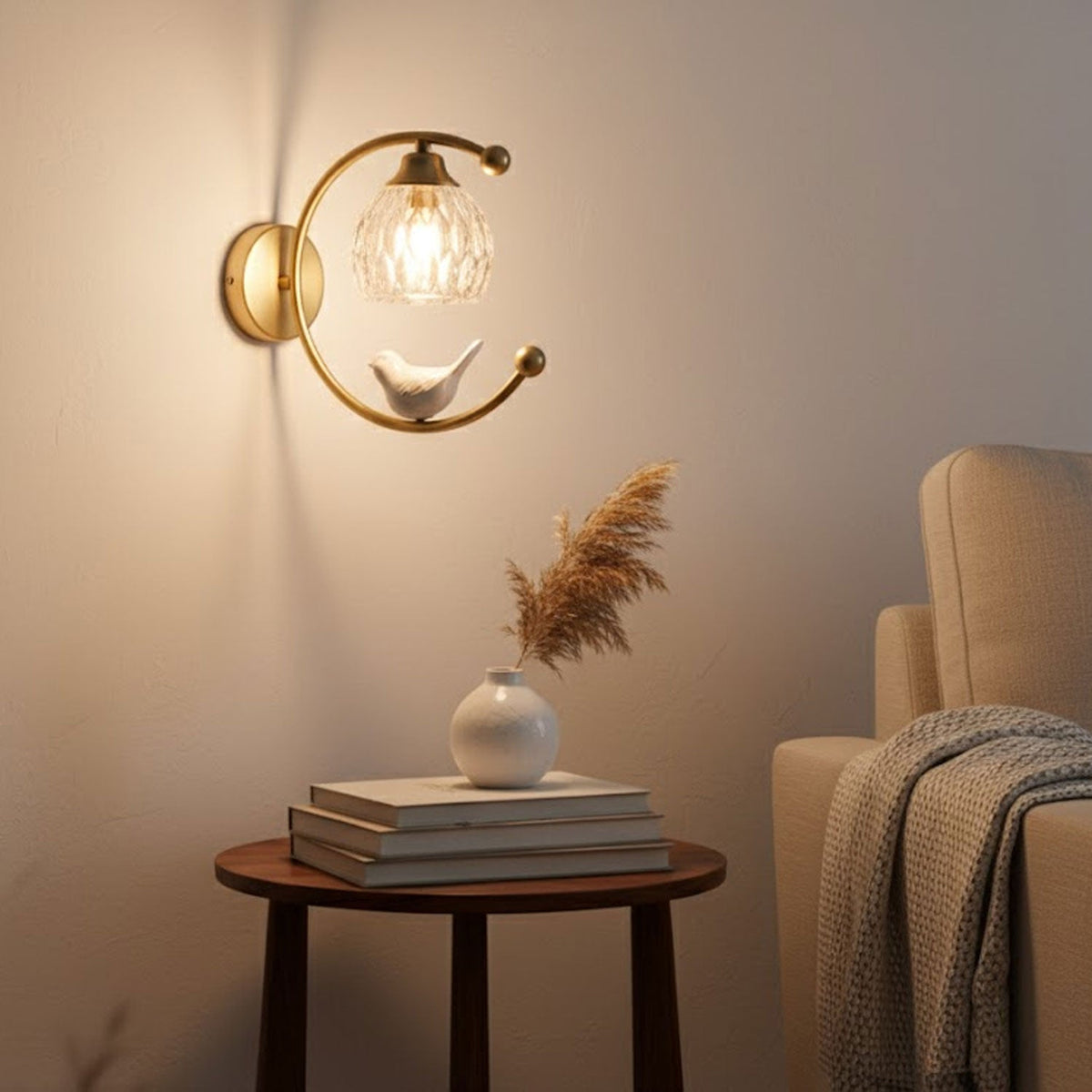 Felix Linearo Artistiek Keramiek Vogel Wandlamp