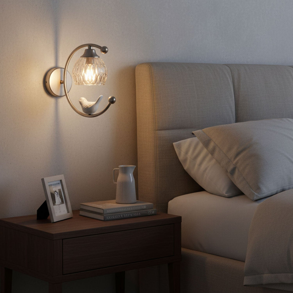 Felix Linearo Artistiek Keramiek Vogel Wandlamp